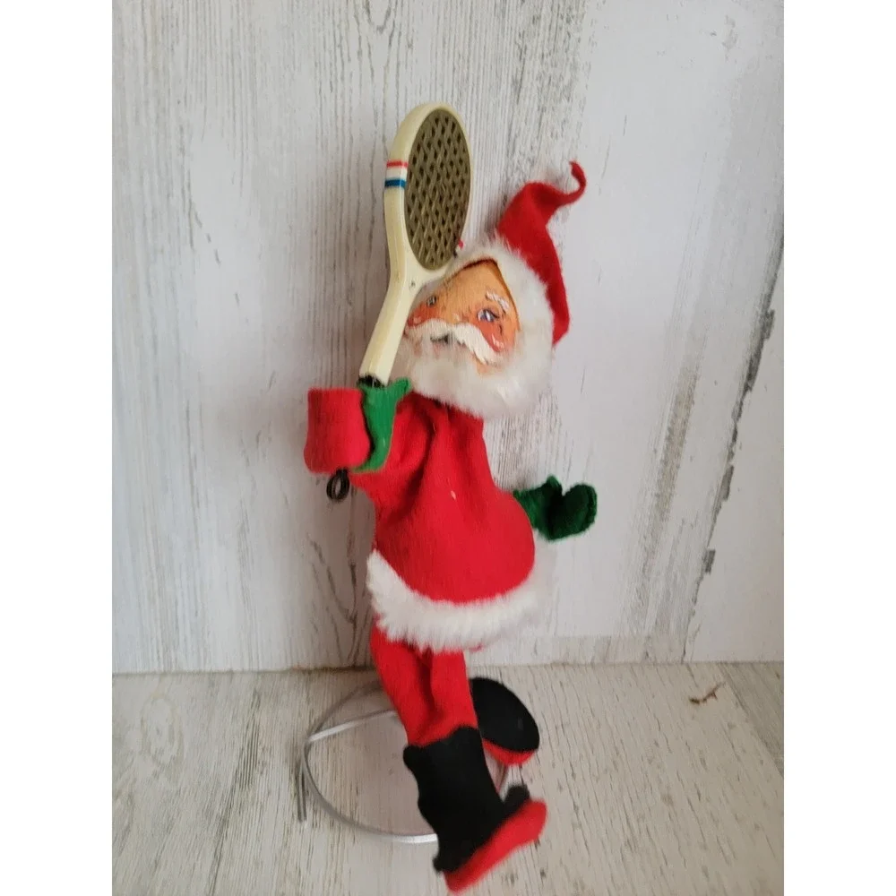Annalee tennis player Santa Claus Xmas mobility doll vintage home decor